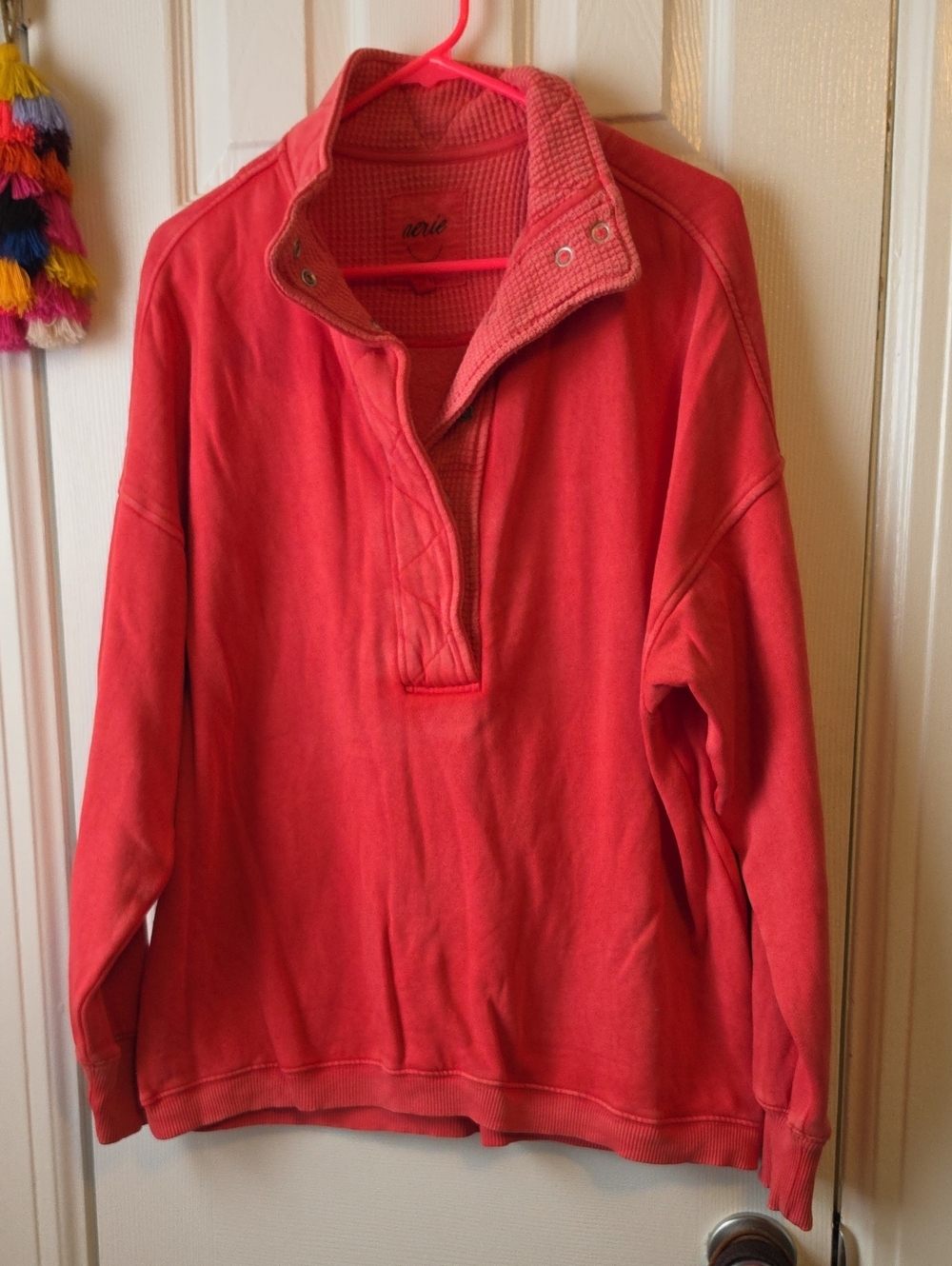 AERIE Coral Pullover Quarter-Zip Women's SweatSHIRT
